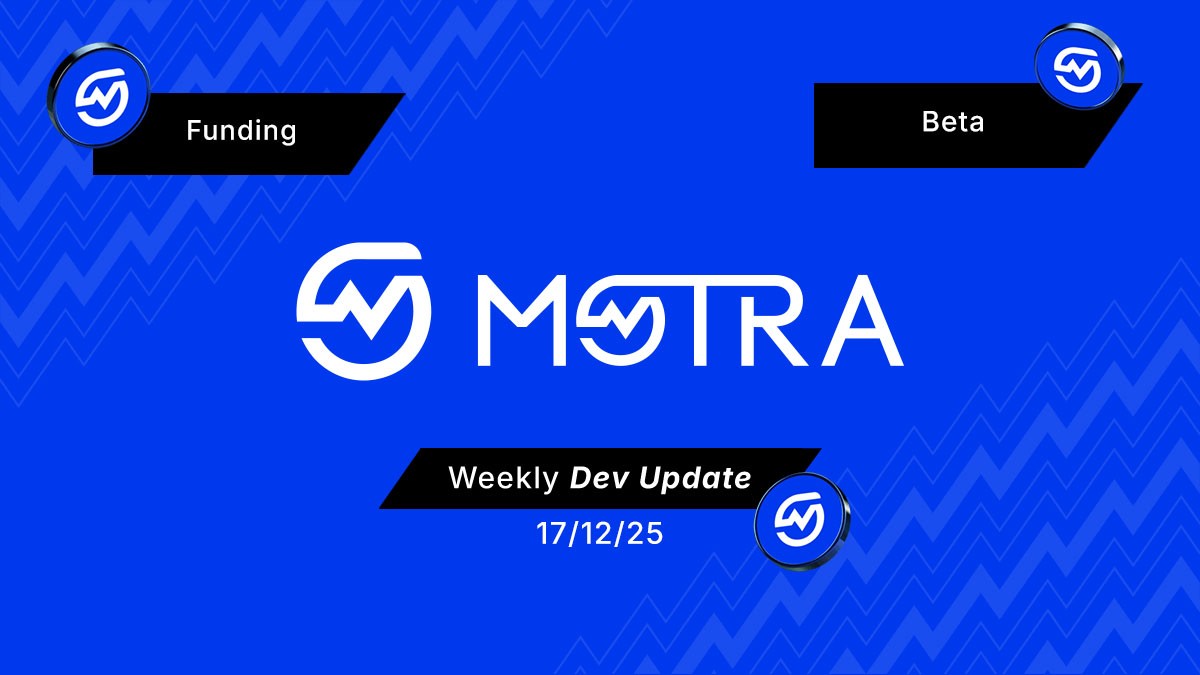 Blue MOTRA weekly update graphic about funding and the beta